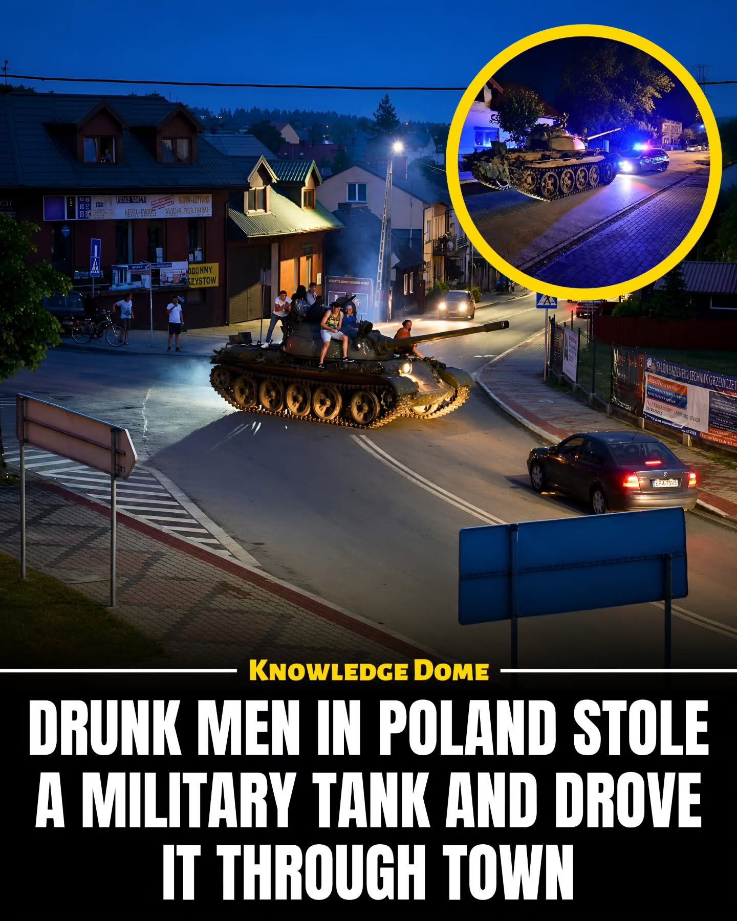 Drunk Man Drives Tank Through Polish Town