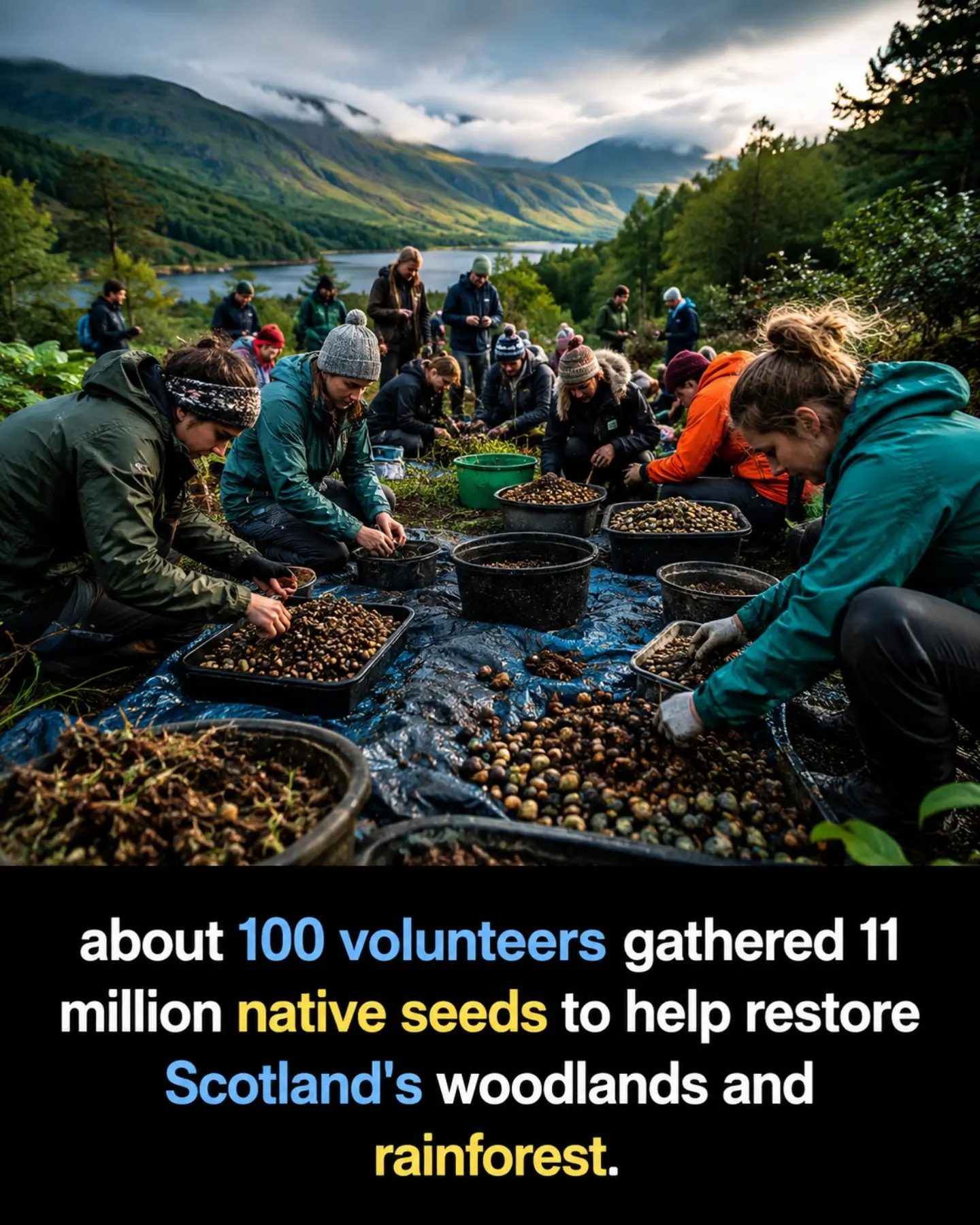 Volunteers Restore Scotland's Woodlands with 11 Million Seeds