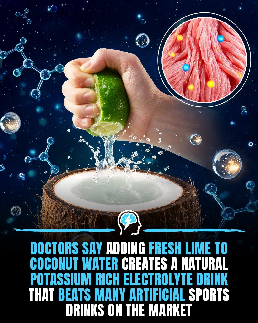 Coconut Water and Lime: A Natural Electrolyte Drink