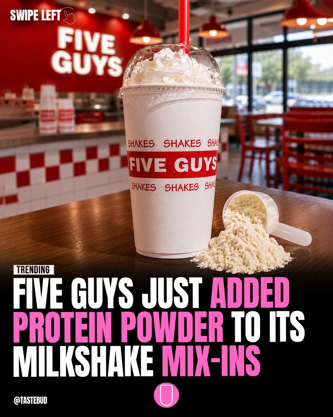 Five Guys Adds Protein Powder to Milkshakes