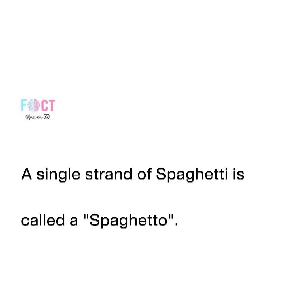Discover the Surprising Name for a Single Spaghetti Strand