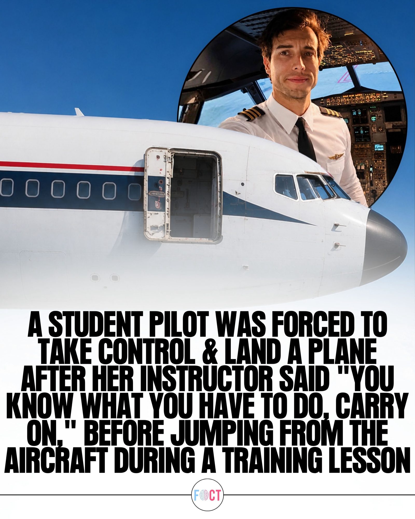 Student Pilot Lands Plane Alone After Instructor's Shocking Mid-Air Exit