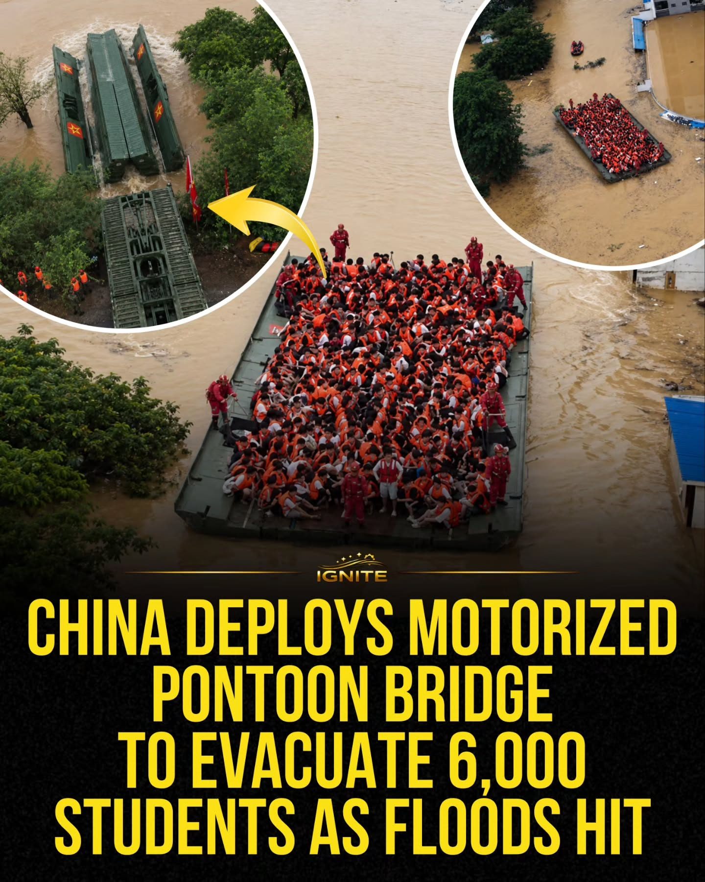 China's Motorized Pontoon Bridges Save 6,000 Students