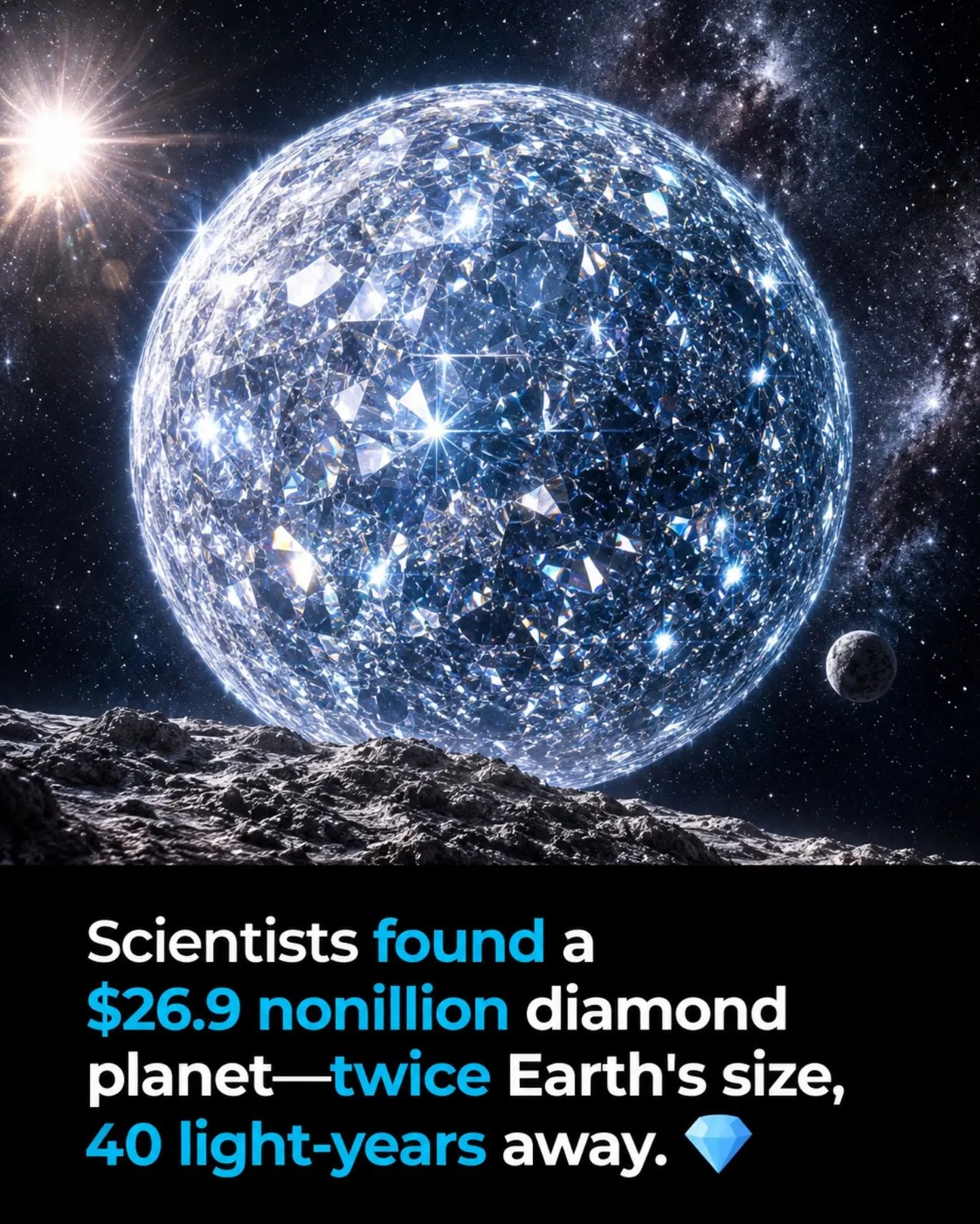 Astronomical Wonder: Diamond Planet Worth $26.9 Nonillion Found