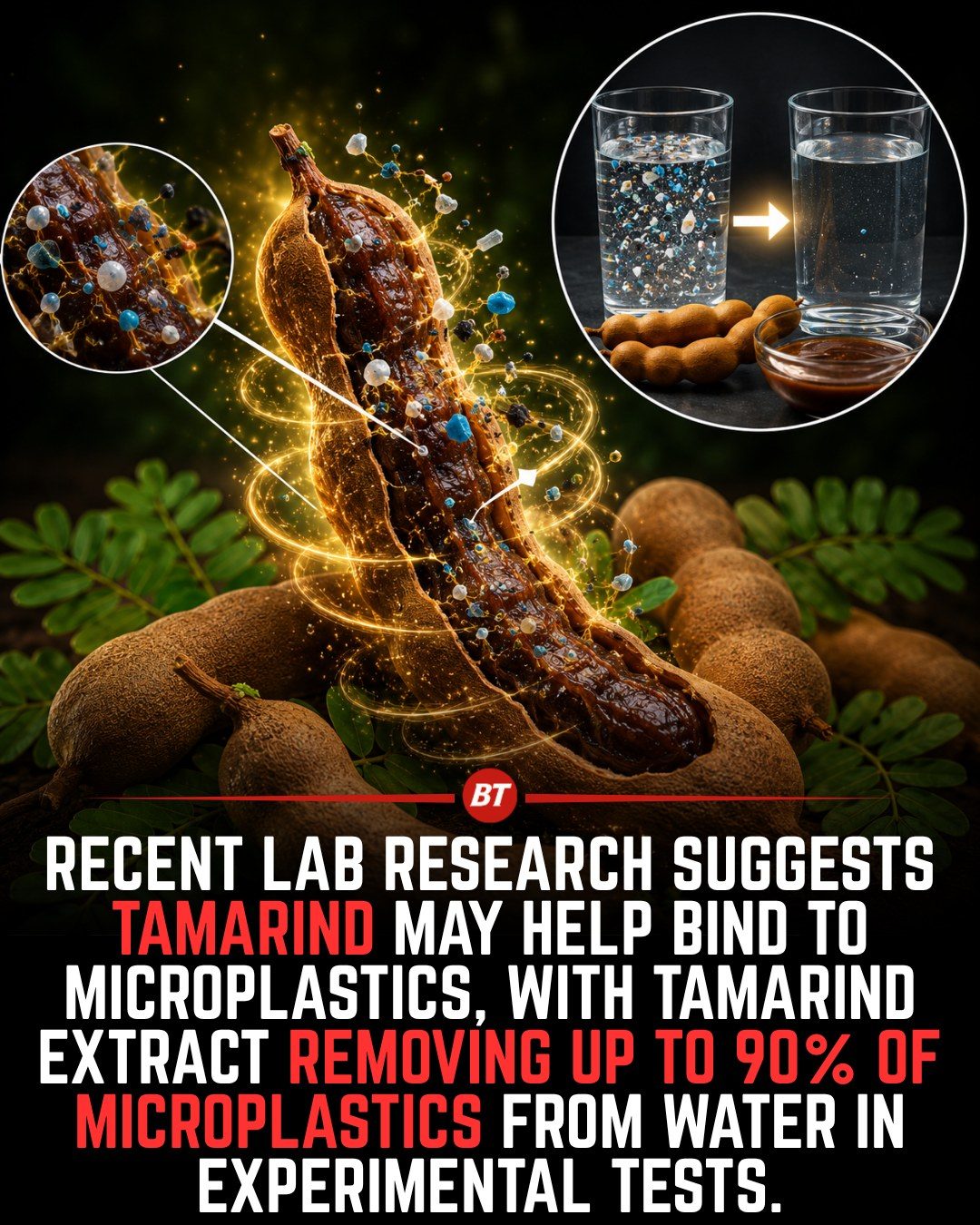 Tamarind Extract: A New Weapon Against Microplastics in Water