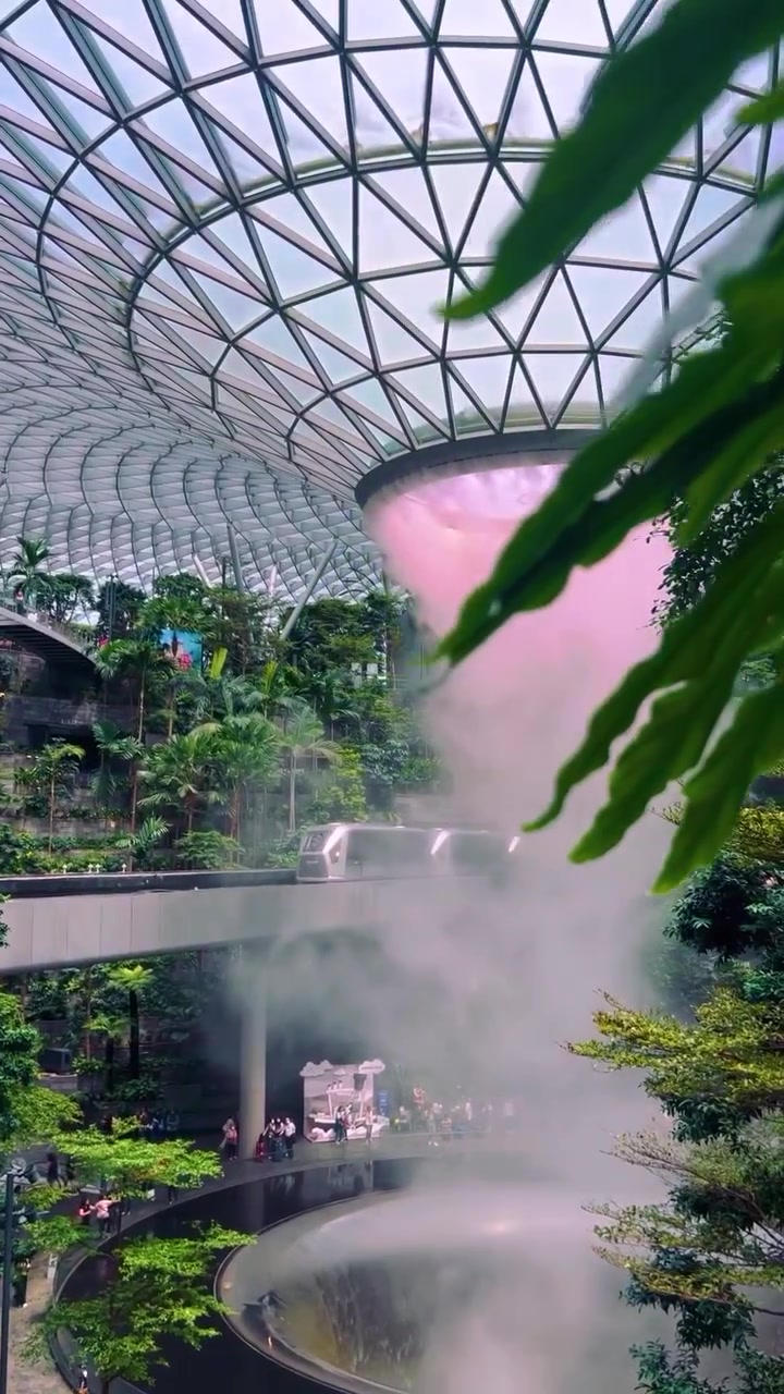Jewel Changi Airport's Iconic Indoor Waterfall
