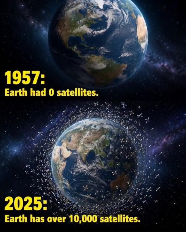 The Satellite Boom: 1957 to 2025's Busy Orbit