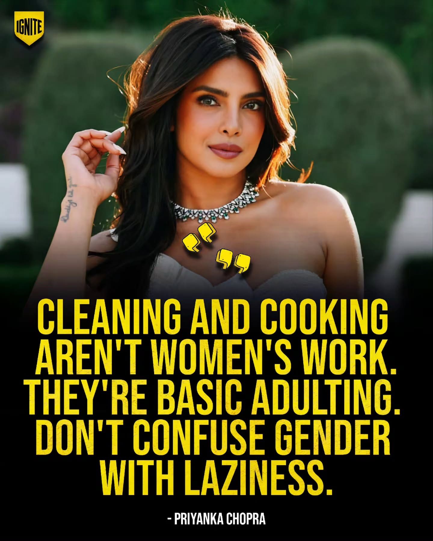 Priyanka Chopra's IGNITE Challenge on Gender and Household Chores