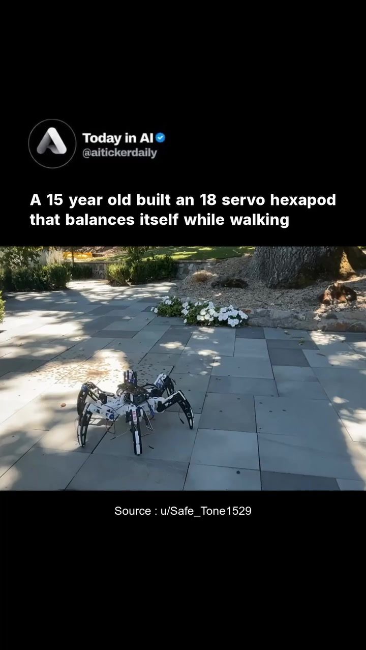 15-Year-Old Builds Remarkable 3D-Printed Hexapod Robot
