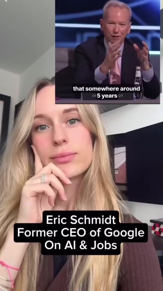Eric Schmidt on AI's Impact on Future Jobs