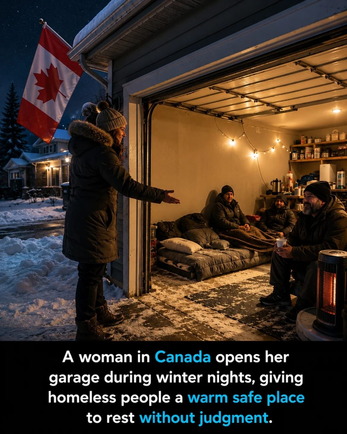 Canada's Warm Haven: A Woman's Garage Shelter for the Homeless