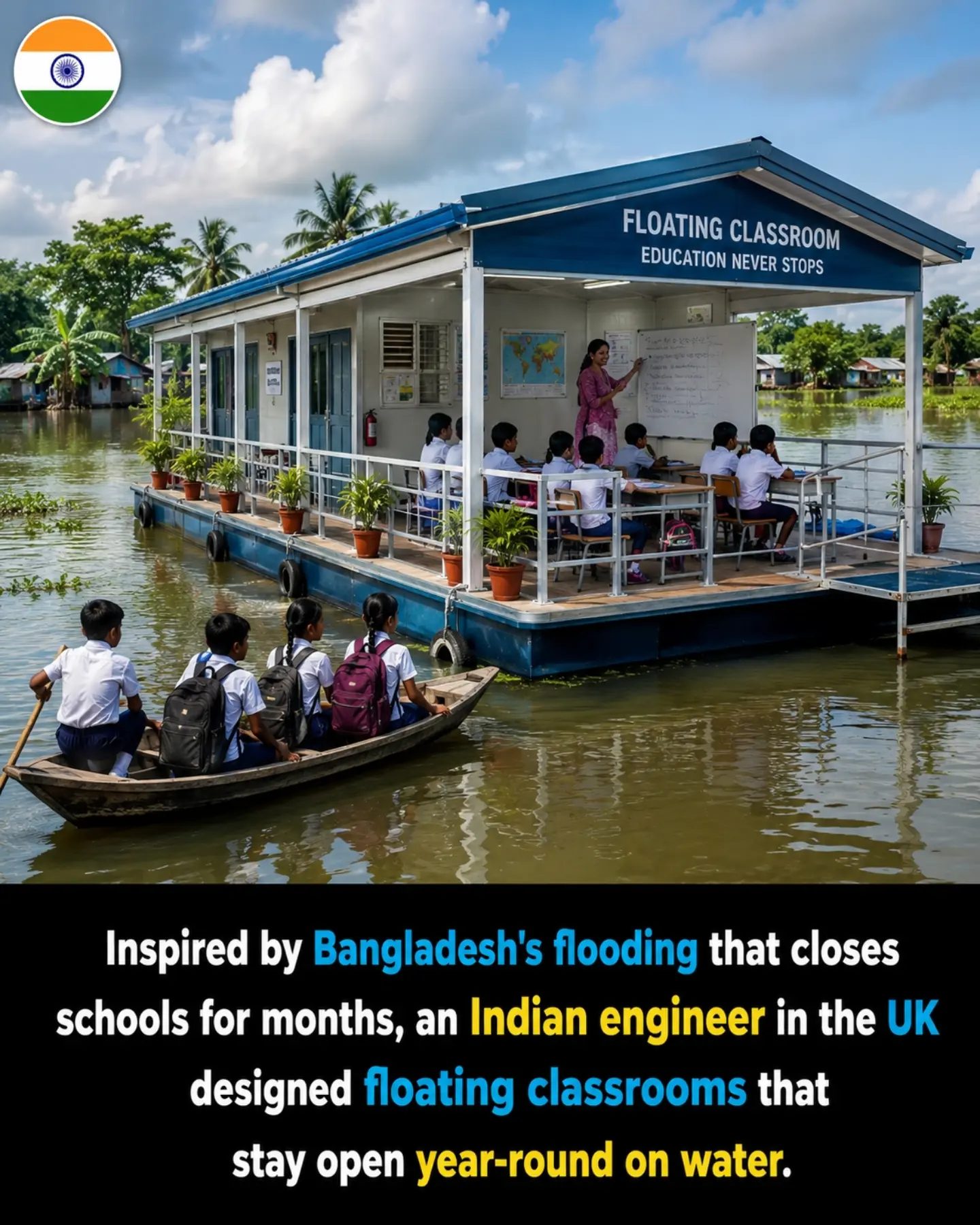 Floating Classrooms: Keeping Education Afloat in Flood-Prone Areas