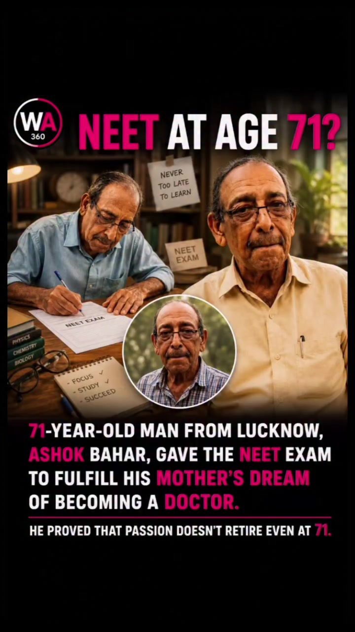 71-Year-Old Man Fulfills Mother's Dream by Taking NEET Exam