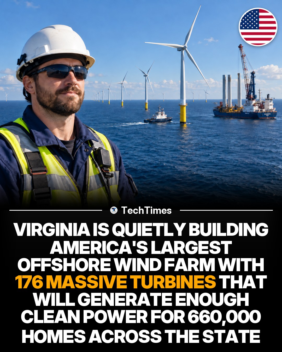 Virginia's Offshore Wind Farm: 76 Turbines, 660,000 Homes