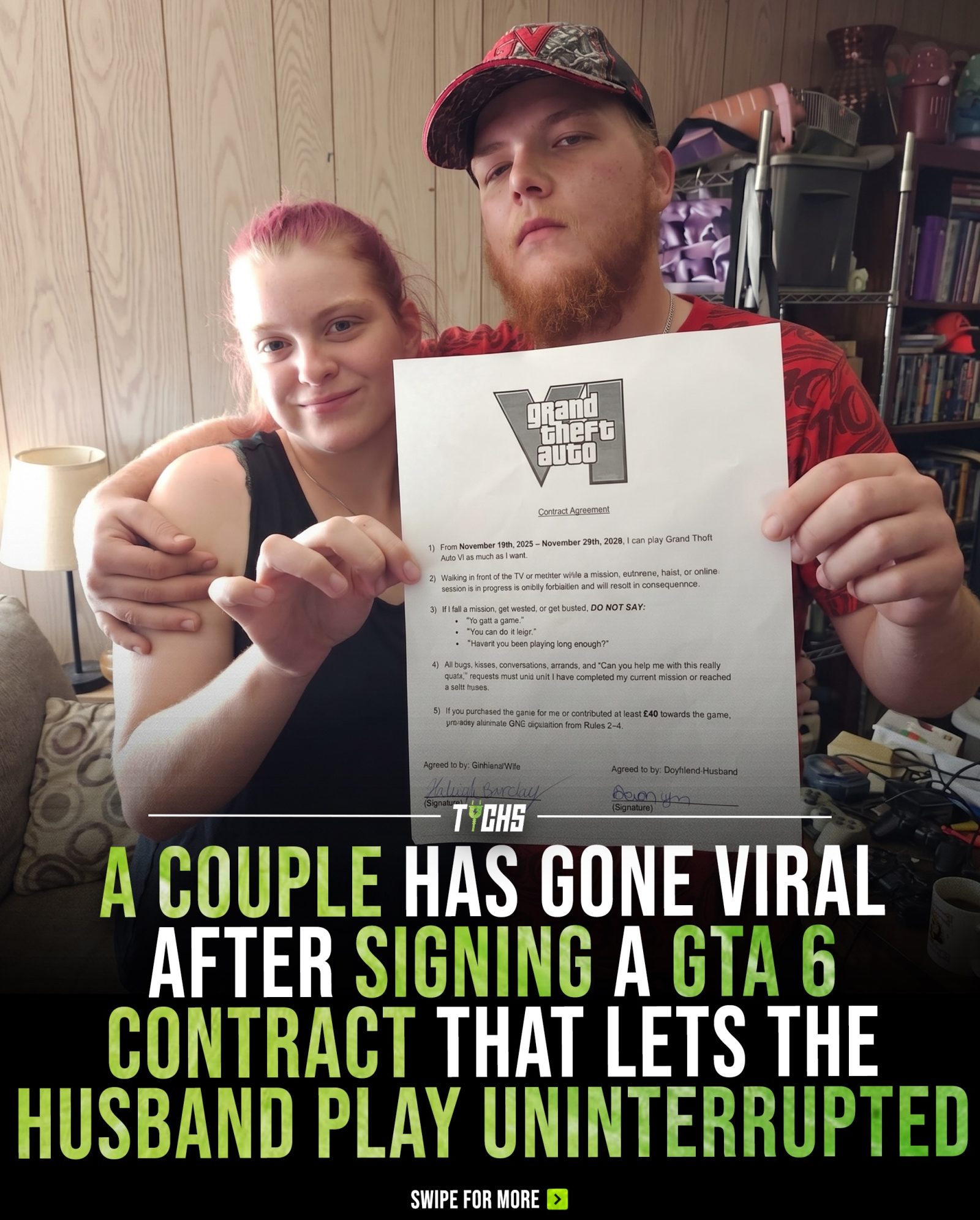 GTA 6 Launch: Couple's Uninterrupted Gaming Contract Goes Viral