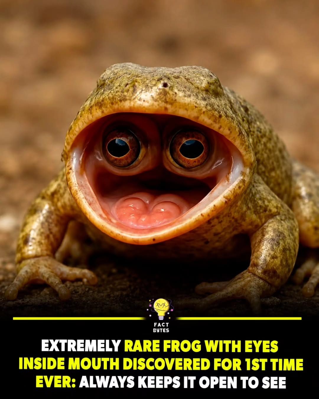 Frog with Unique Eyes Inside Its Mouth Captivates
