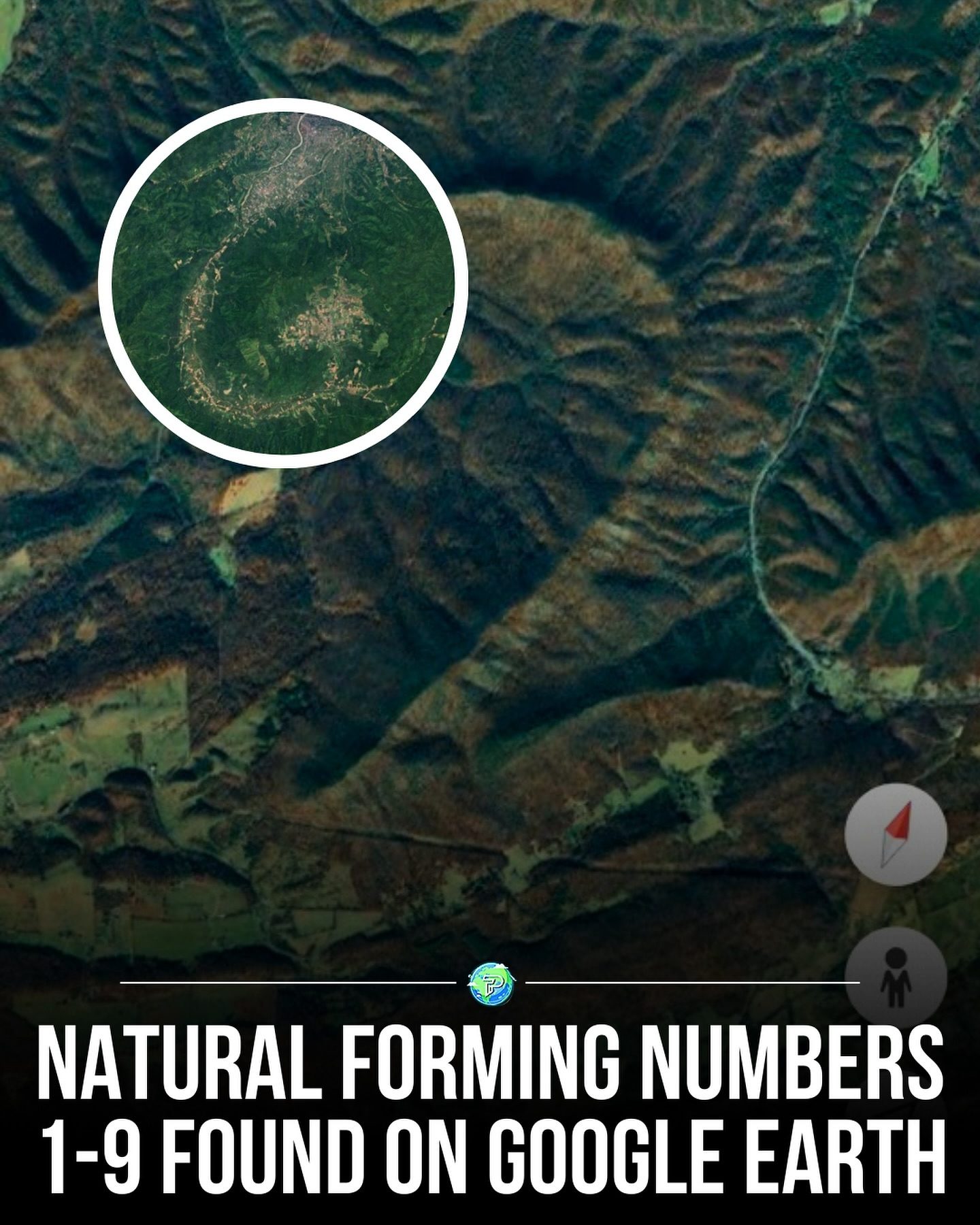 Exploring Natural Numbers Hidden in Google Earth