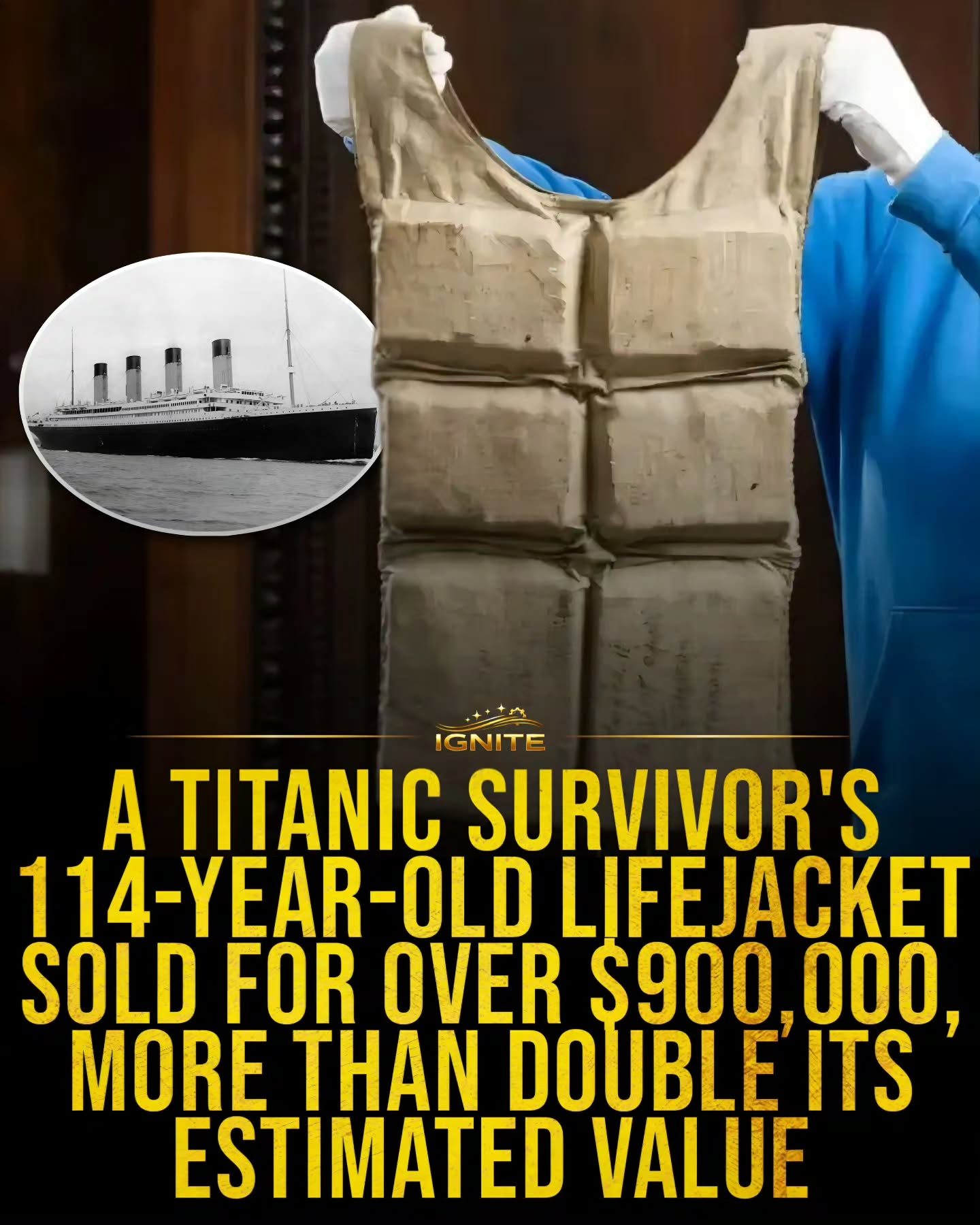 Titanic Survivor's Lifejacket Auction Hits $900,000