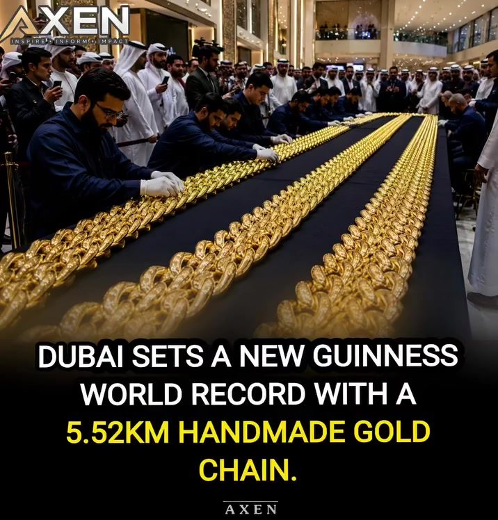Dubai's New Guinness Record: 5.52km Handmade Gold Chain