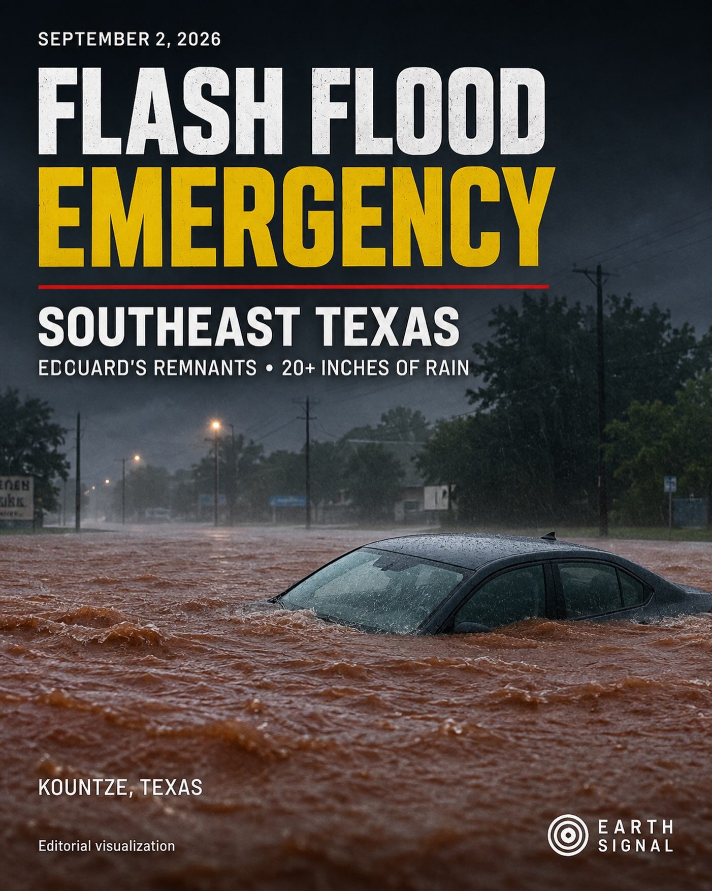 Kountze Texas Flash Flood Emergency