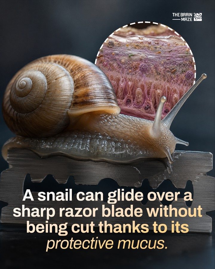 Snails' Protective Mucus: Gliding Safely Over Razor Blades