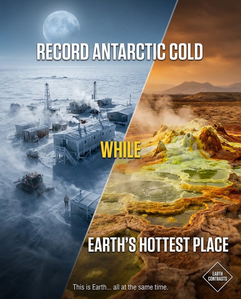 Earth's Coldest and Hottest Places Compared