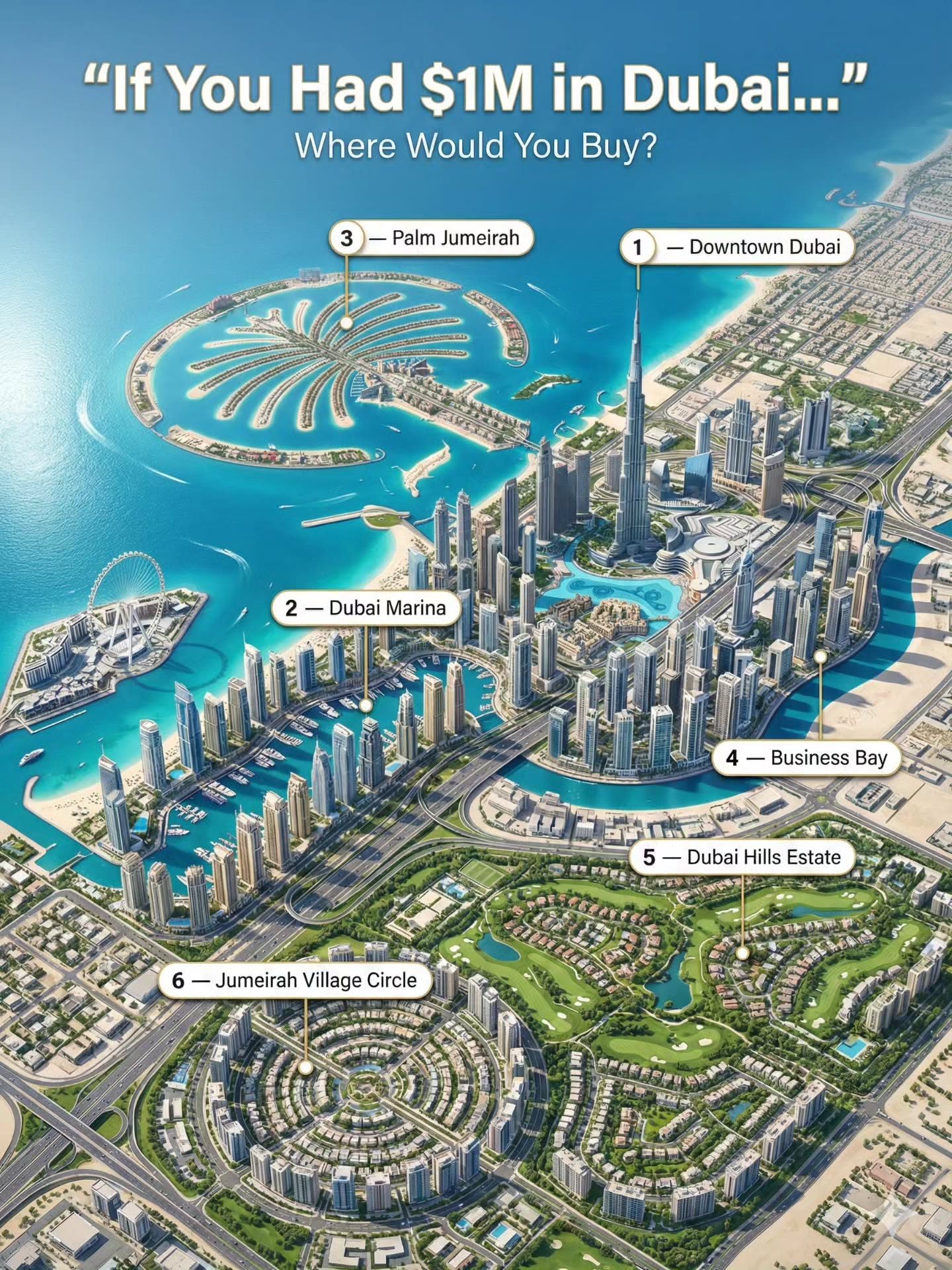 Where to Invest $1M in Dubai: Top Residential Areas