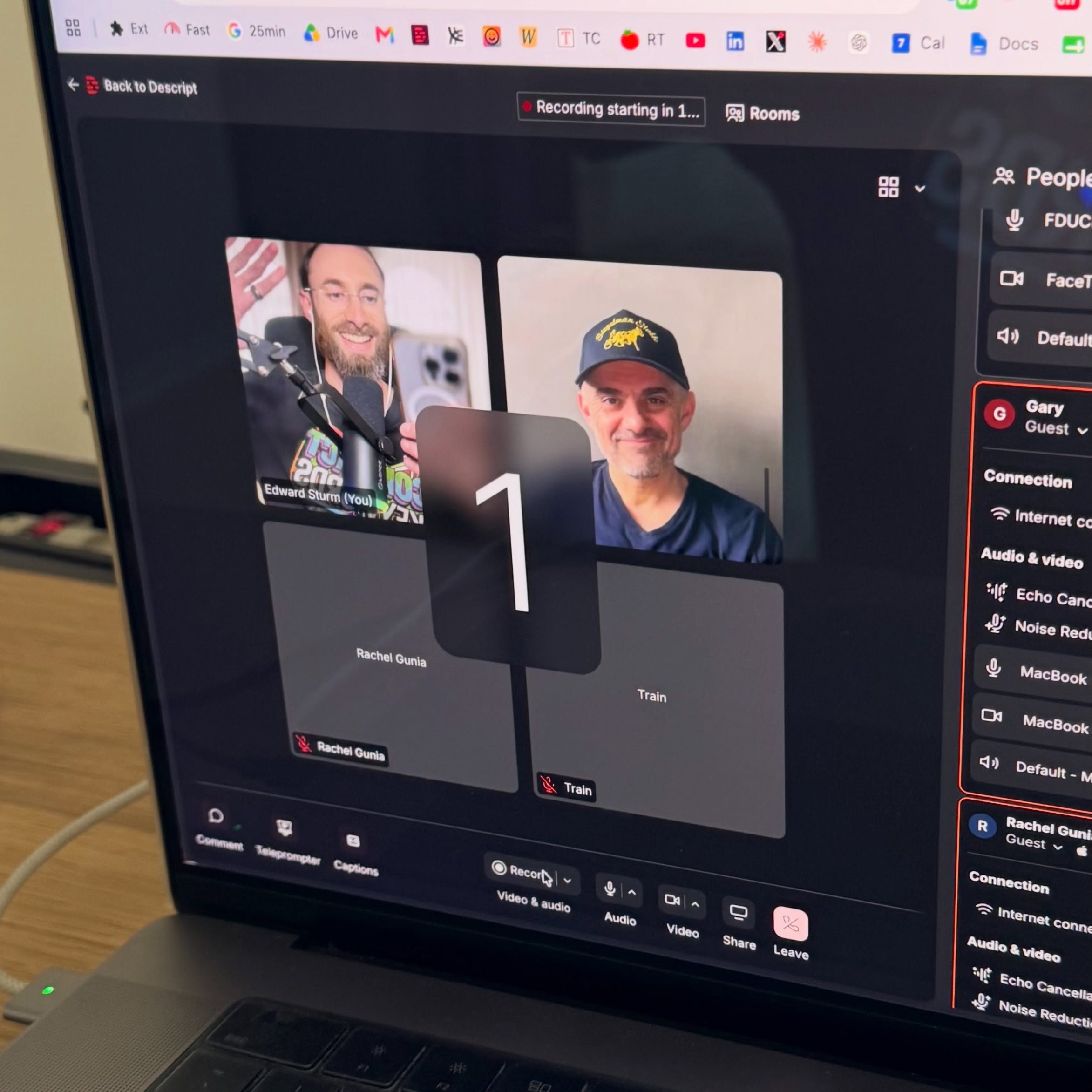 GaryVee's Video Call on Laptop