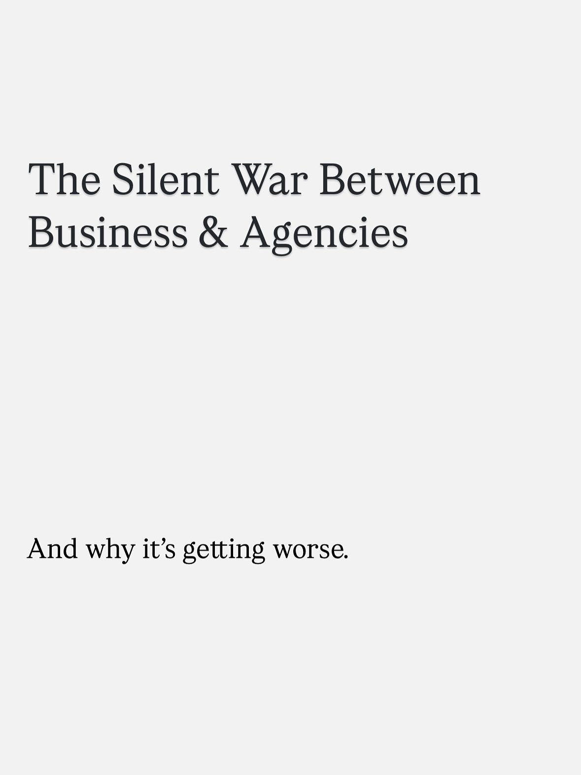 Internal Ownership: Key to Resolving Business-Agency Conflicts