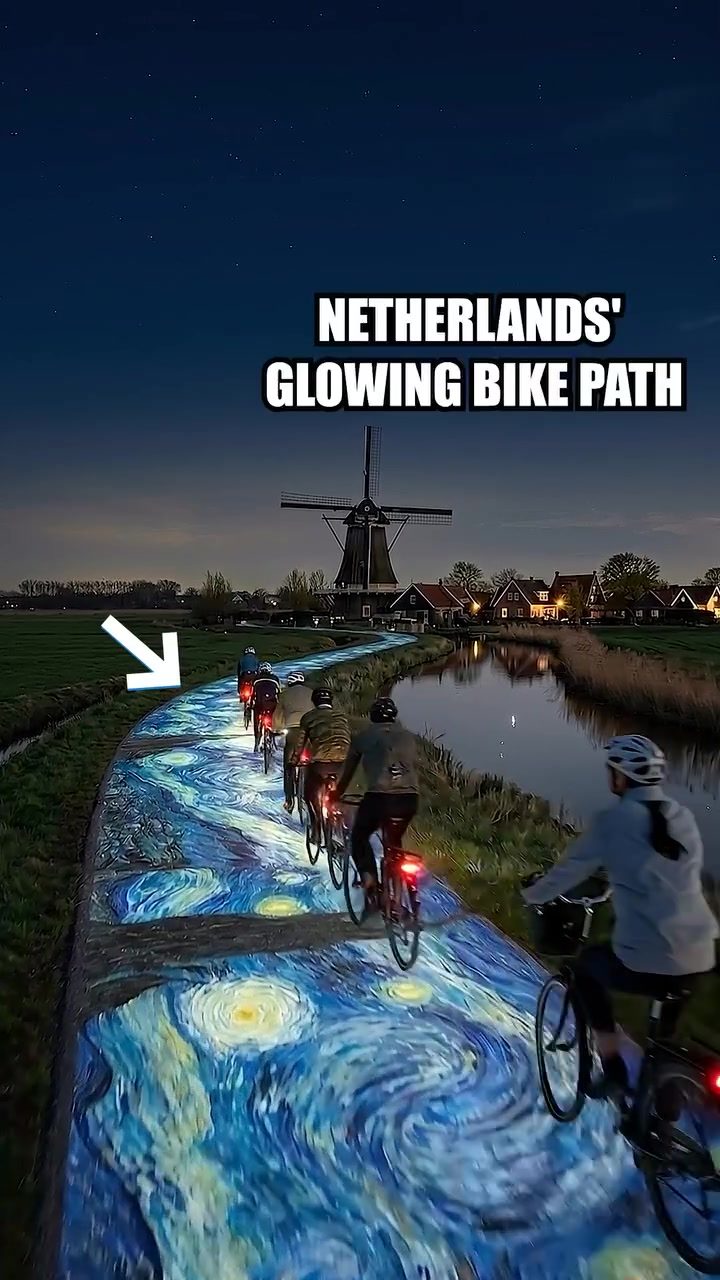 **Experience the Glowing Van Gogh Bike Path in the Netherlands**