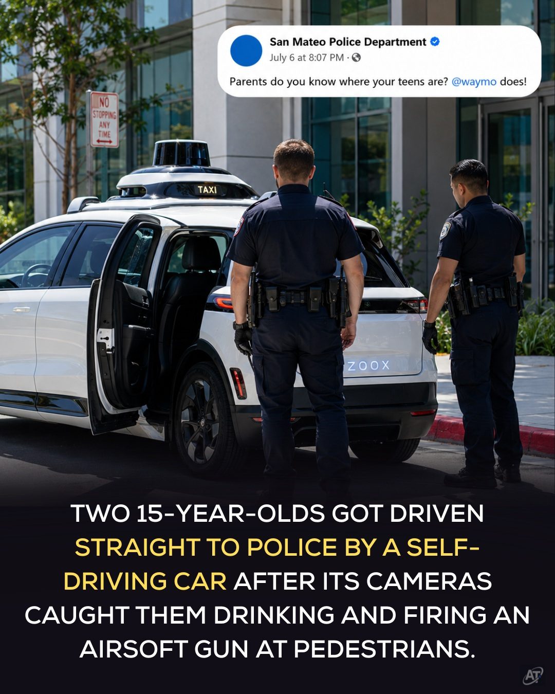 Teens Arrested After Self-Driving Car Reports Them to Police