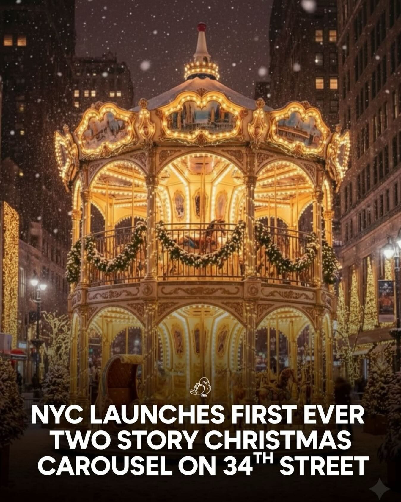 Experience the Magic: NYC's First Double-Decker Christmas Carousel Launch