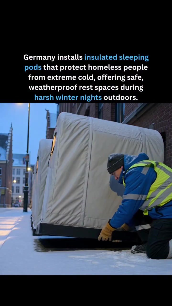 Germany's Insulated Sleeping Pods Protect Homeless from Winter