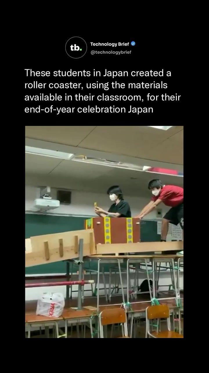 Japanese Students Build Classroom Roller Coasters for Annual Festival