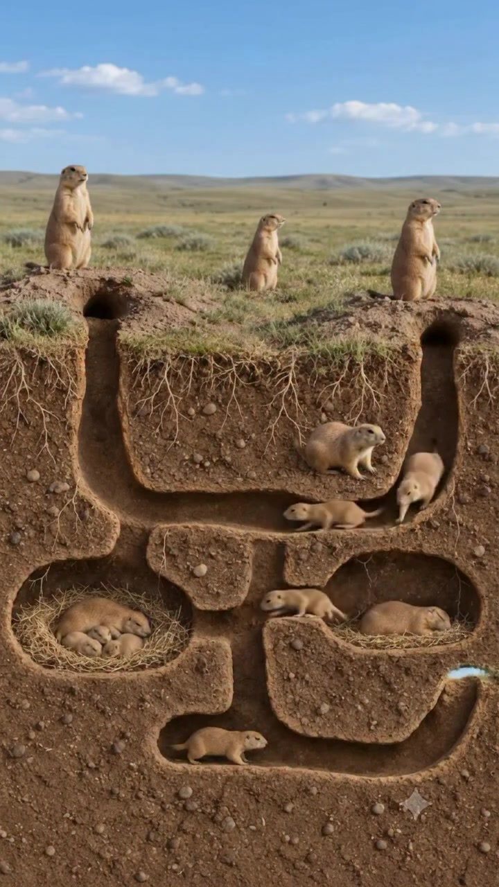 Prairie Dog Burrows: Complex Underground Habitats