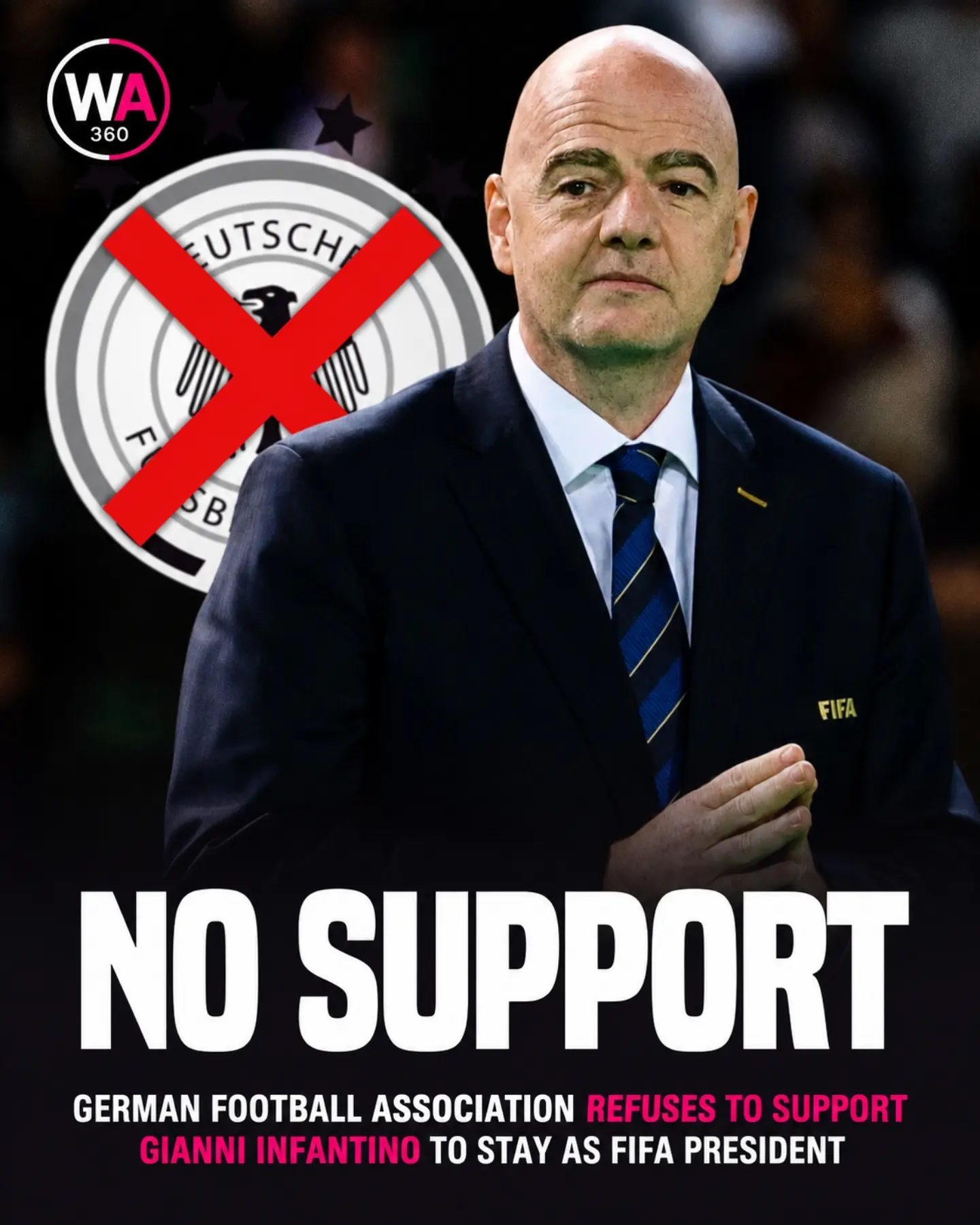German Football Federation Opposes Infantino's FIFA Re-Election Bid
