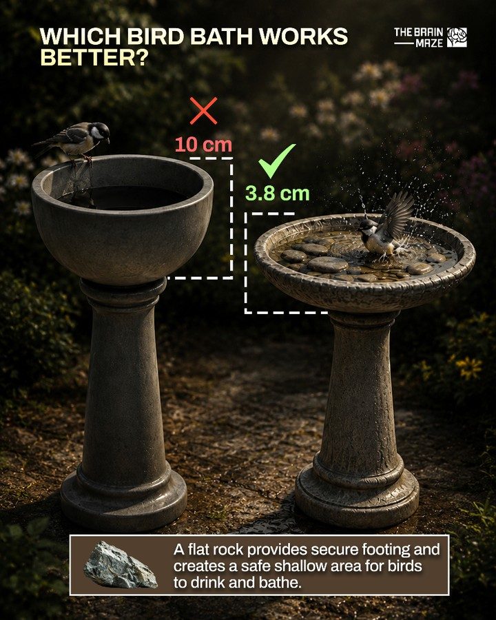 Bird Bath Basics: Shallow is Best for Birds