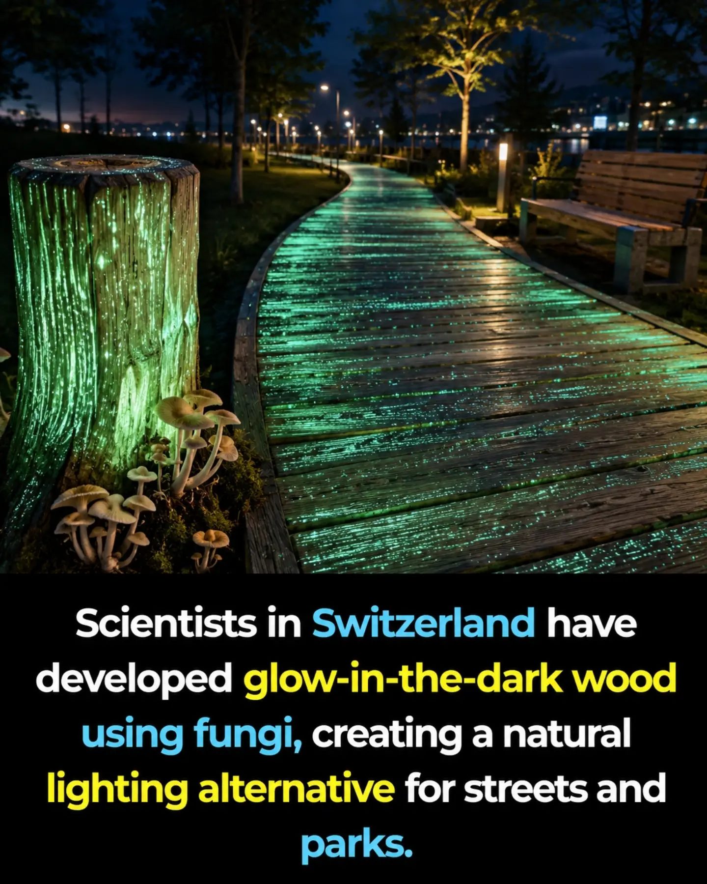 Swiss Scientists Create Glowing Wood for Eco-Friendly Lighting