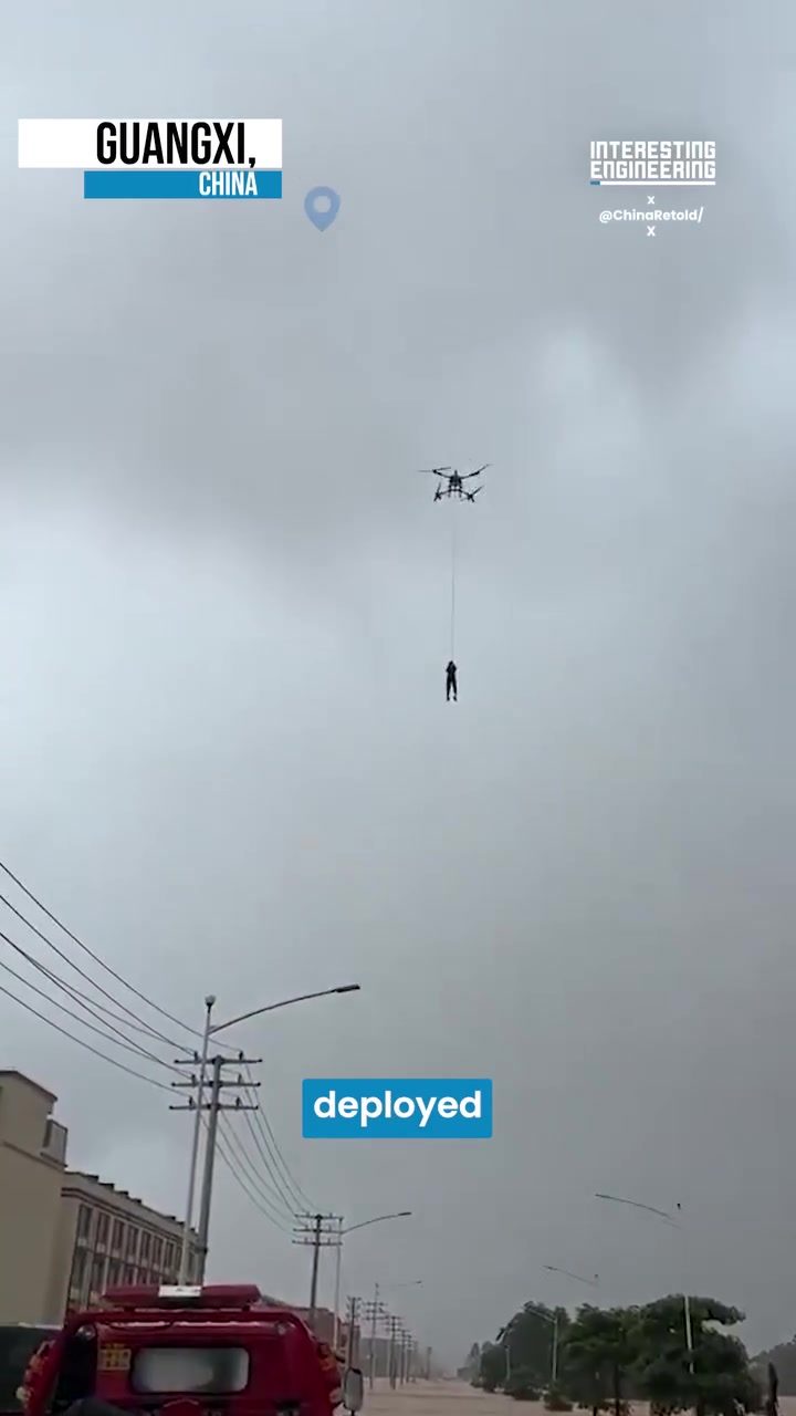 Drone Rescue Efforts in Guangxi After Typhoon Maysak
