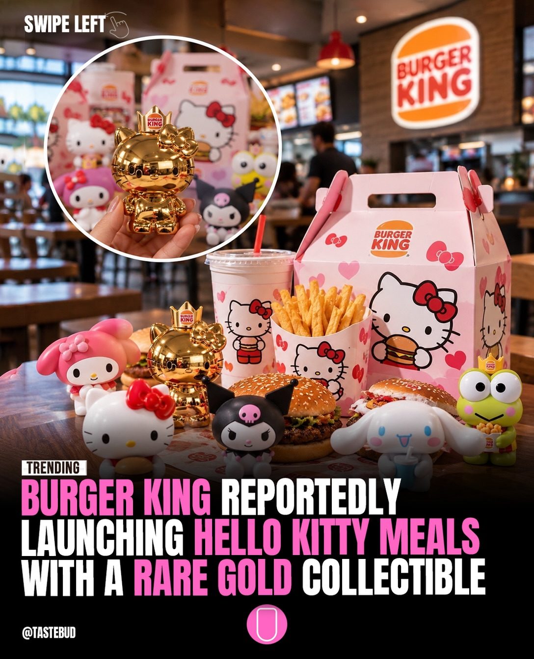 Burger King Hello Kitty Meal: Rare Gold Figurine