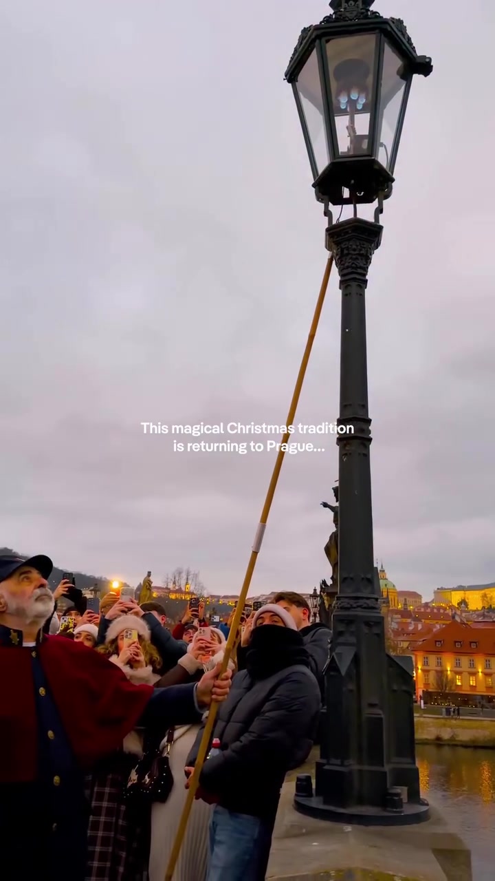 Prague's Christmas Tradition: Lighting Charles Bridge Lamps