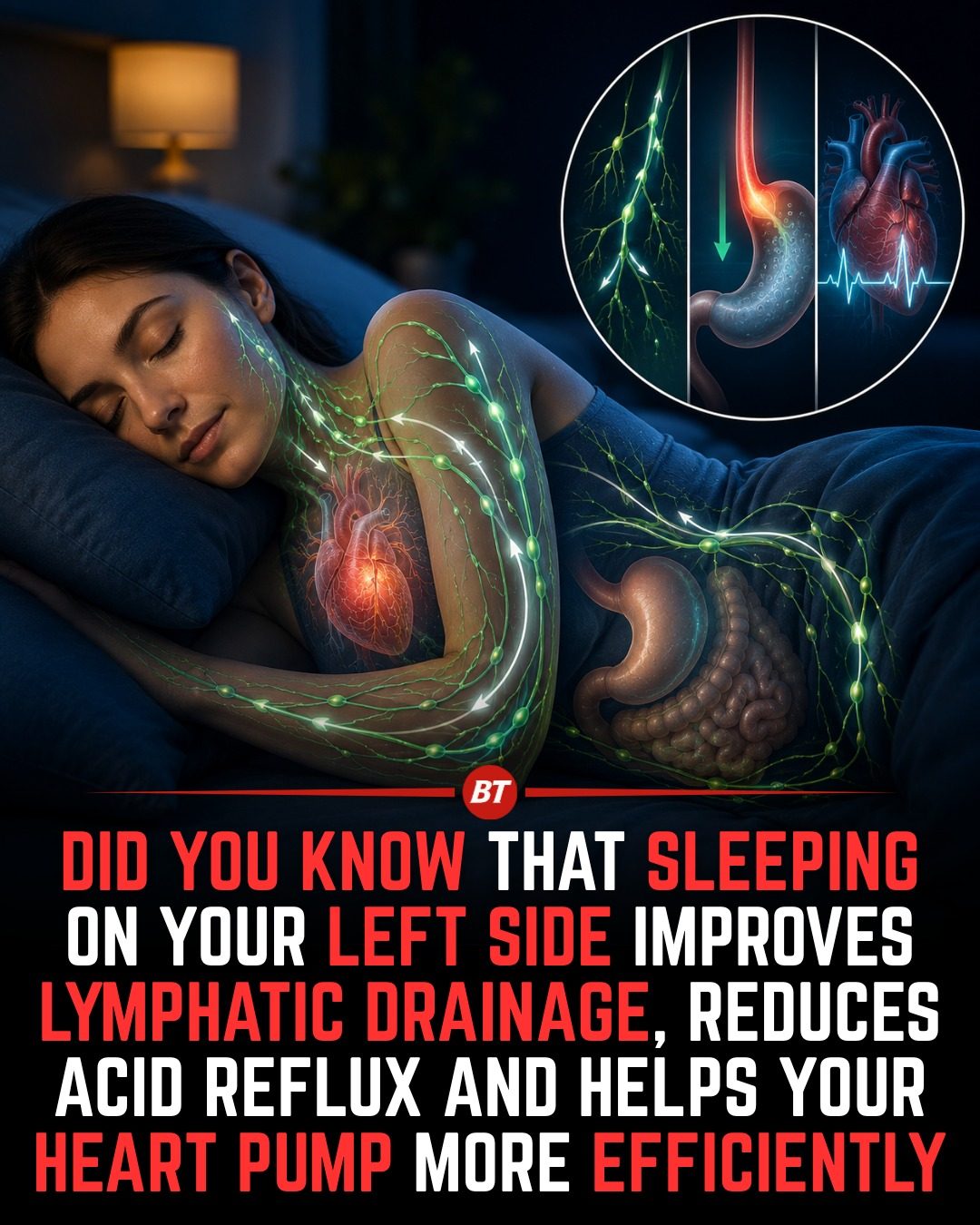 Left-Side Sleeping: Boosts Digestion, Heart Health & More