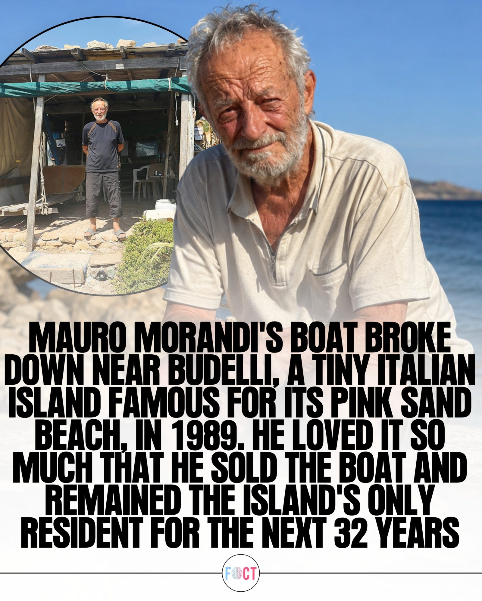 Mauro Morandi: 32 Years Alone on Italy's Pink Sand Island