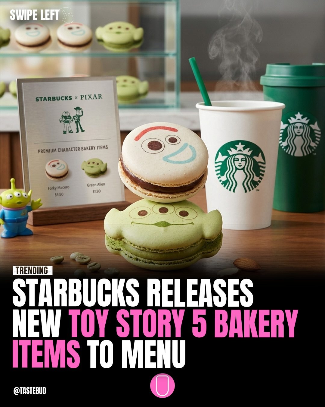 Starbucks Korea Debuts Toy Story 5 Themed Macarons