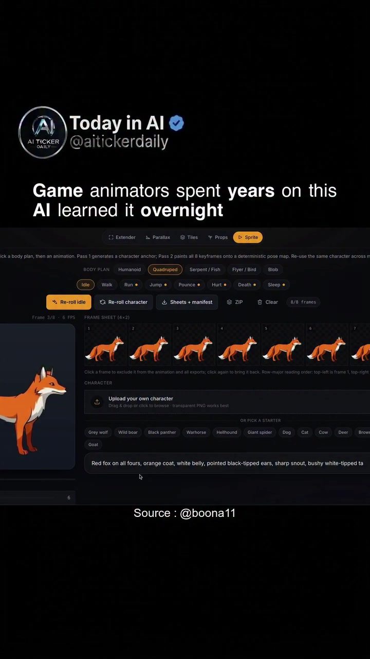 AI Tool Revolutionizes 2D Game Character Animation