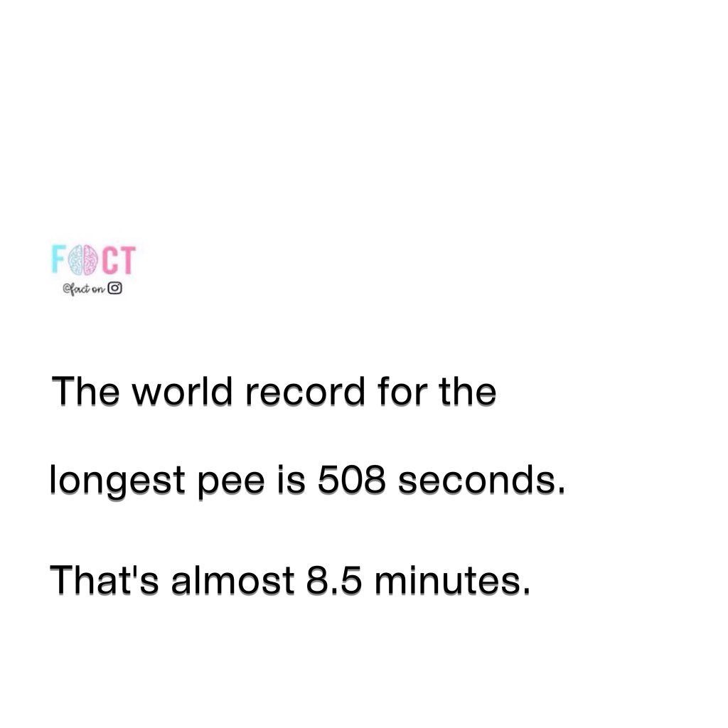 The Longest Pee World Record: 508 Seconds