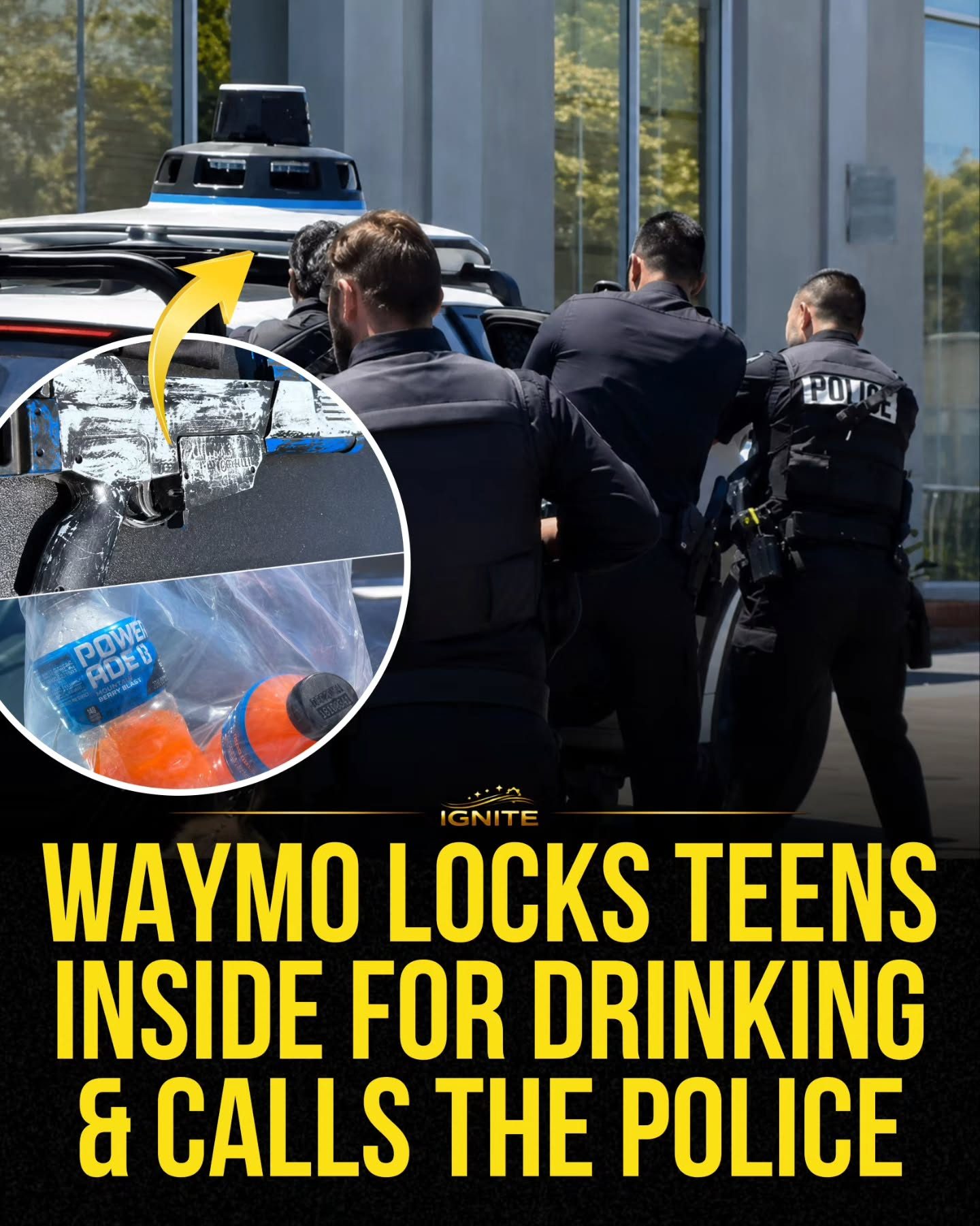 Waymo Incident: Teens Drink in Autonomous Vehicle