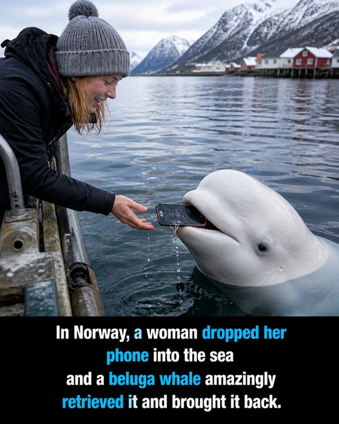 Beluga Whale Saves Woman's Phone in Norway