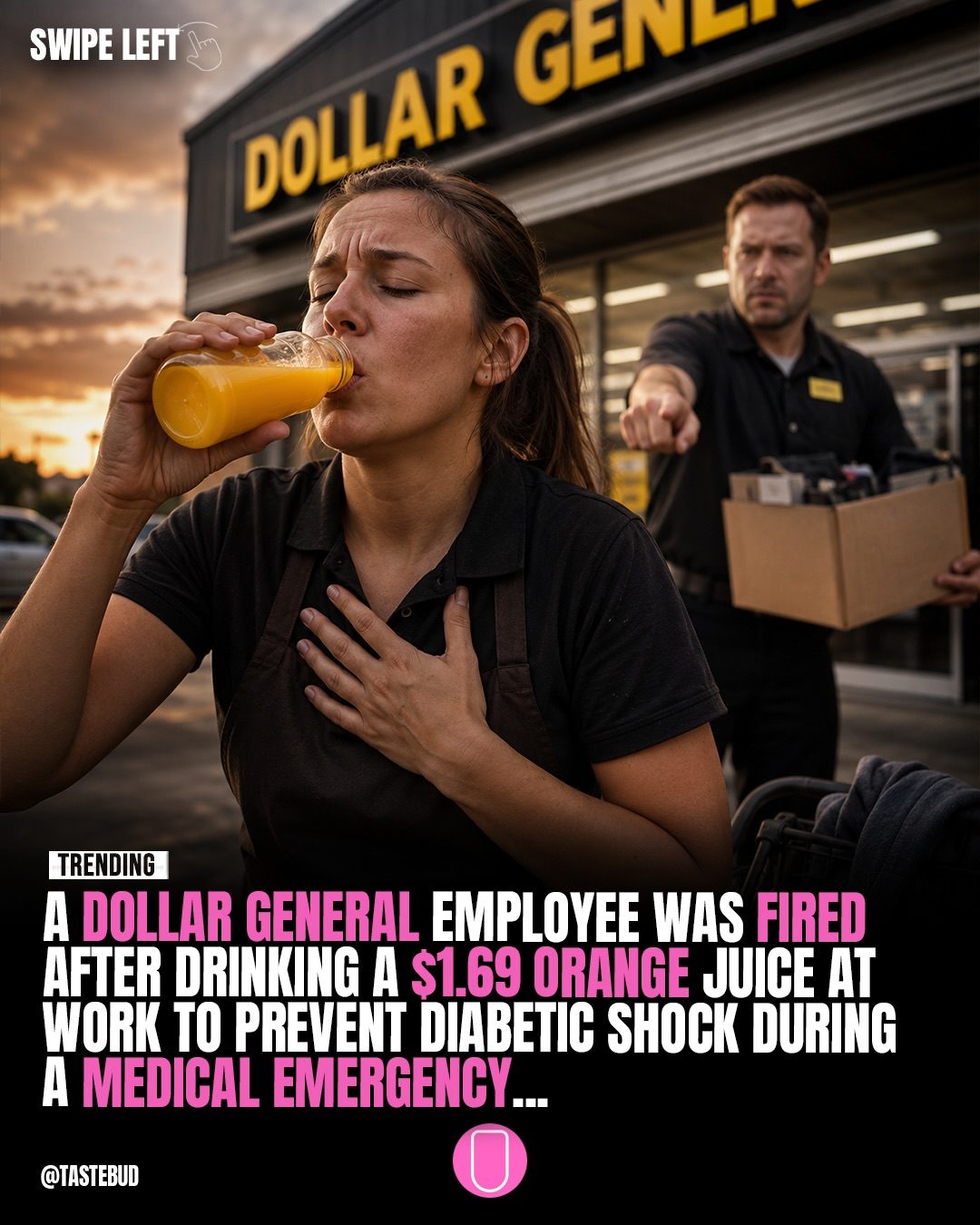 Dollar General Fired Employee for Drinking Juice in Emergency