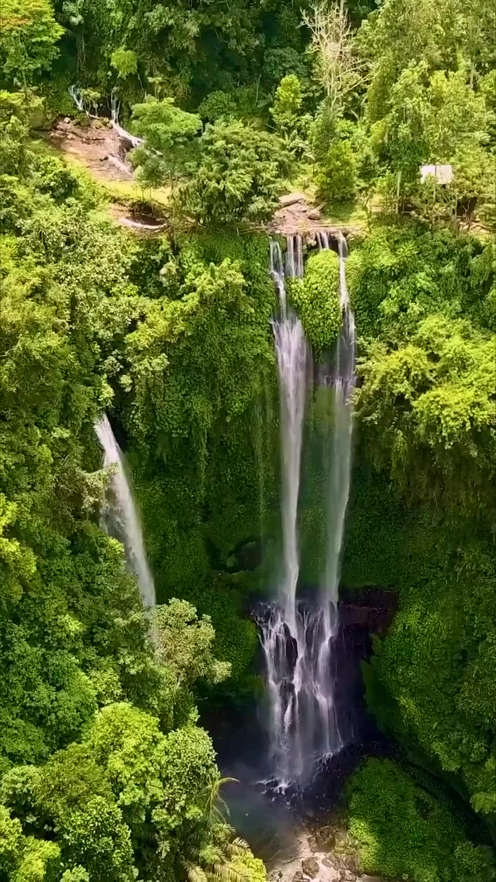 Sekumpul Waterfall Bali: Aerial View of Magnificence